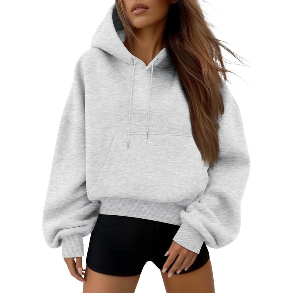 Women's Cropped Hoodie Y2K Long Sleeve Sweatshirt Fall Winter Style